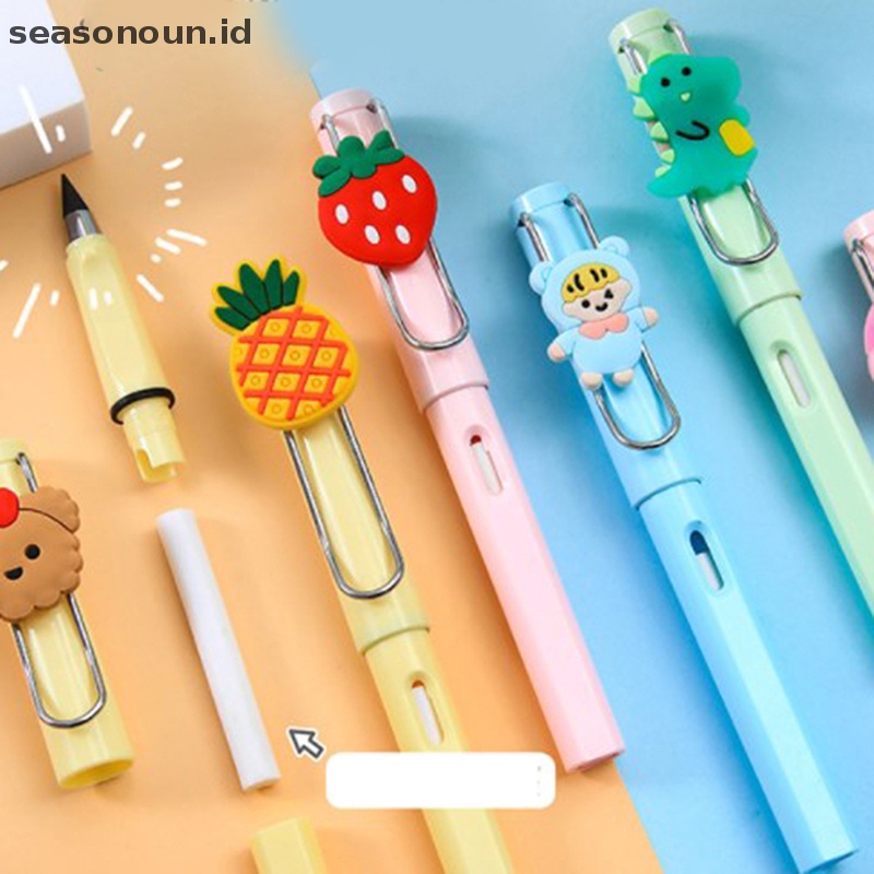 Seasonoun Pensil Wrig Kartun Tanpa Batas Tanpa Tinta Eternal Pen Art Paing Tool Stationery.