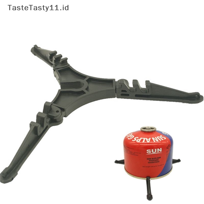 Tastetasty Dudukan Alas Kompor Gas Camping Outdoor Cartridge Canister Tripod Braket.