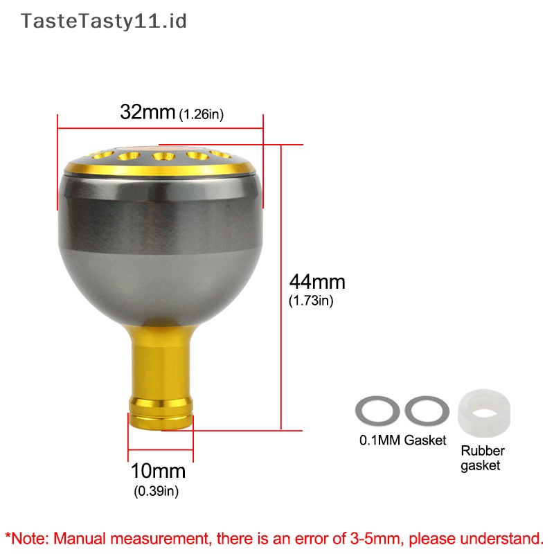Tastetasty knob Gagang Gulungan Pancing Untuk Roda Pemutar Tipe32 mm &amp; 38tombol mmalloy Dengan shaft.