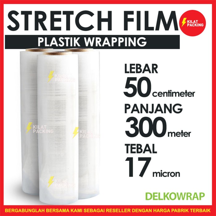 

[GG] Stretch Film Bening / Plastik Wrapping Plastic Wrap 50CM X 300M SATUAN
