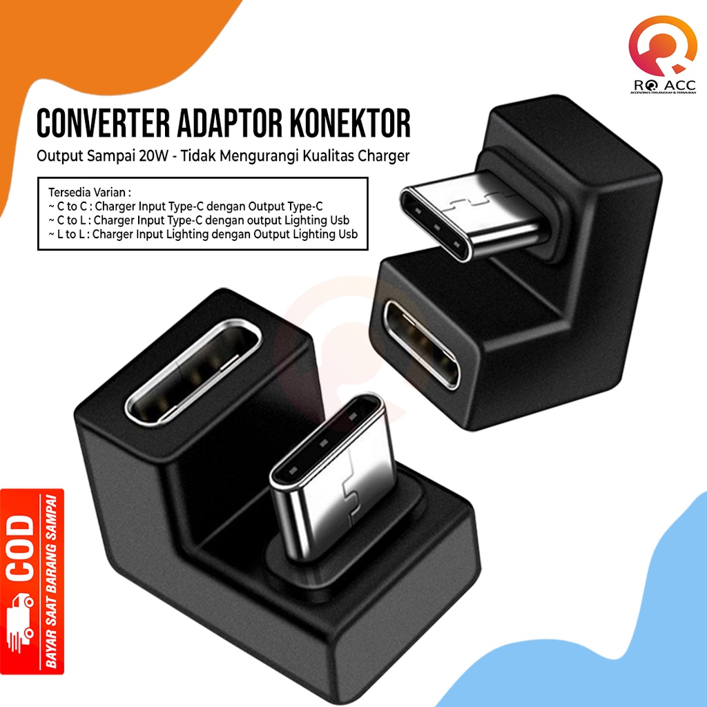 [RO ACC] NVN-C3 CONVERTER ADAPTOR KONEKTOR SIKU CHARGER TYPE C / LIGHTING USB