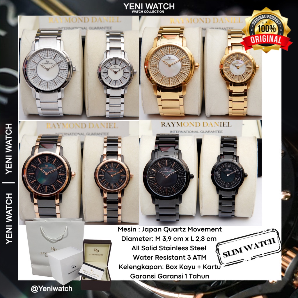 Raymond Daniel RD 222 / RD222, Jam Tangan Couple (Bisa Beli Satuan) Original