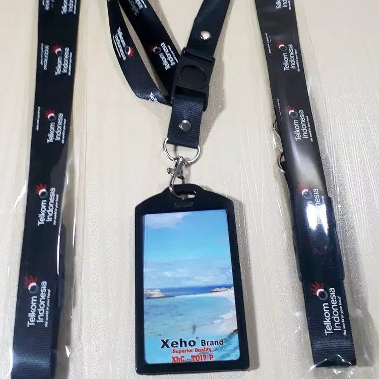 

Tali id card telkom / lanyard telkom warna hitam