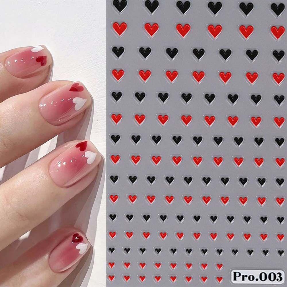 Needway Stiker Kuku Hati Colorful Fashion Love Heart|Hiasan Paku Self Adhesive Warna