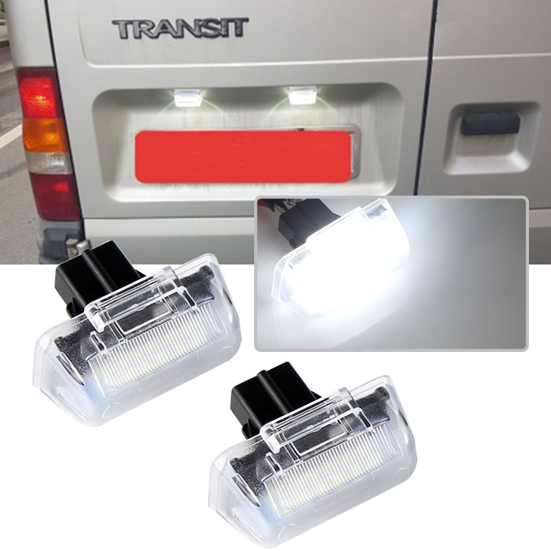 2pc Lampu Plat Nomor Lisensi LED Untuk Ford Transit MK4 MK5 MK6 MK7 1985-2013 Untuk Ford Transit Connect 2002-2013 OEM#4388111