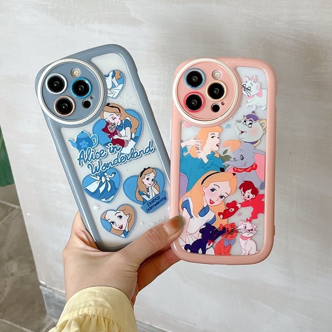 Camera Protect Cream Soft Case IPhone 11 13 12 14 PRO Max Phone Case for Women Girl Cute Snow White Princess