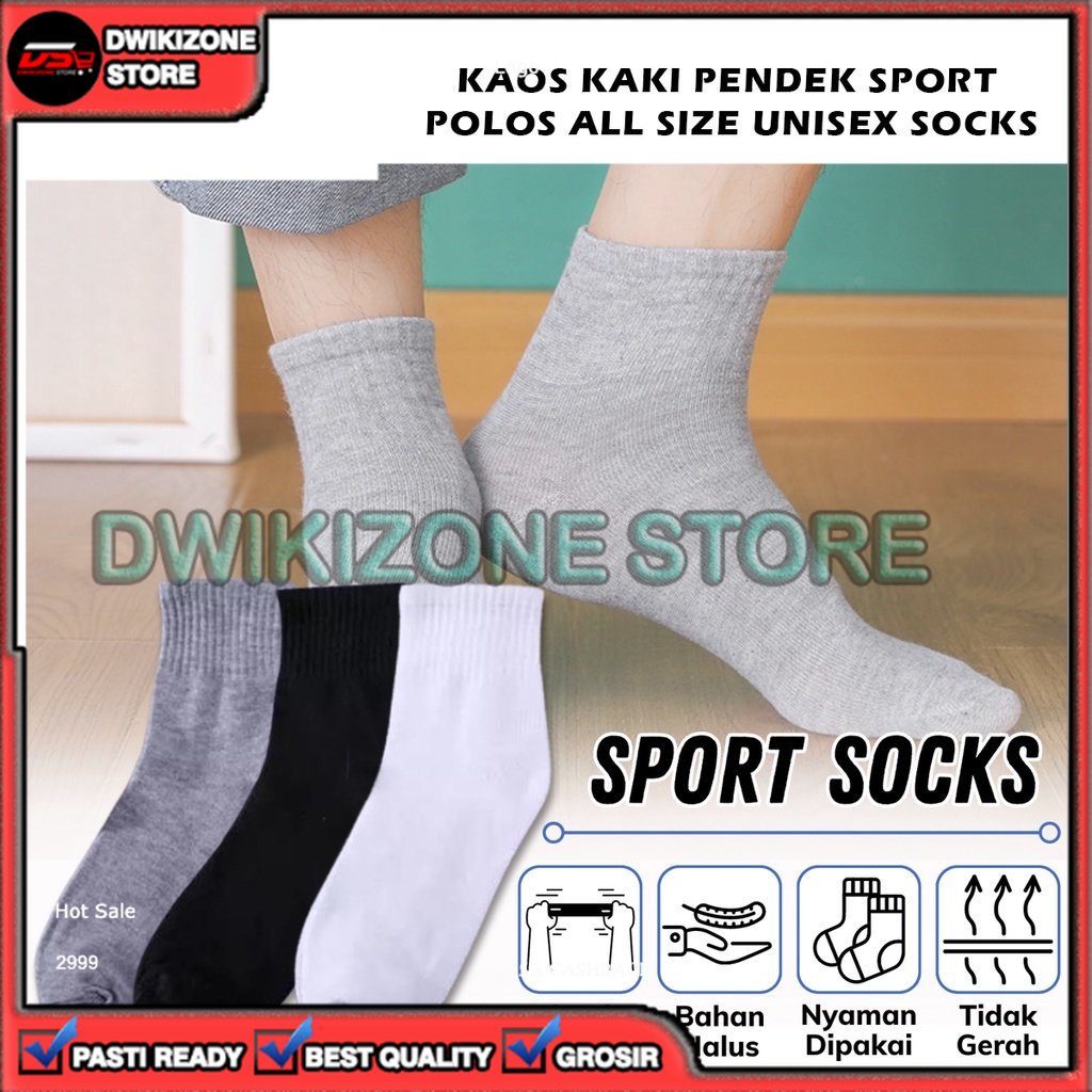 [DZS] KAOS KAKI ALAS SEPATU PENDEK SPORT ELASTIS LEMBUT NYAMAN UNISEX PRIA WANITA ANTI JAMUR