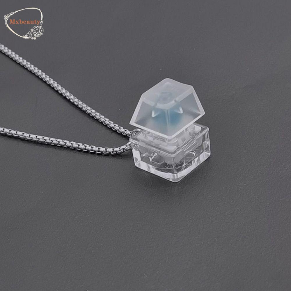 Mxbeauty Keyboard Tombol Kalung Kreatif Geometris Klavikula Rantai luminescence Unisex Sederhana Perhiasan Aksesoris