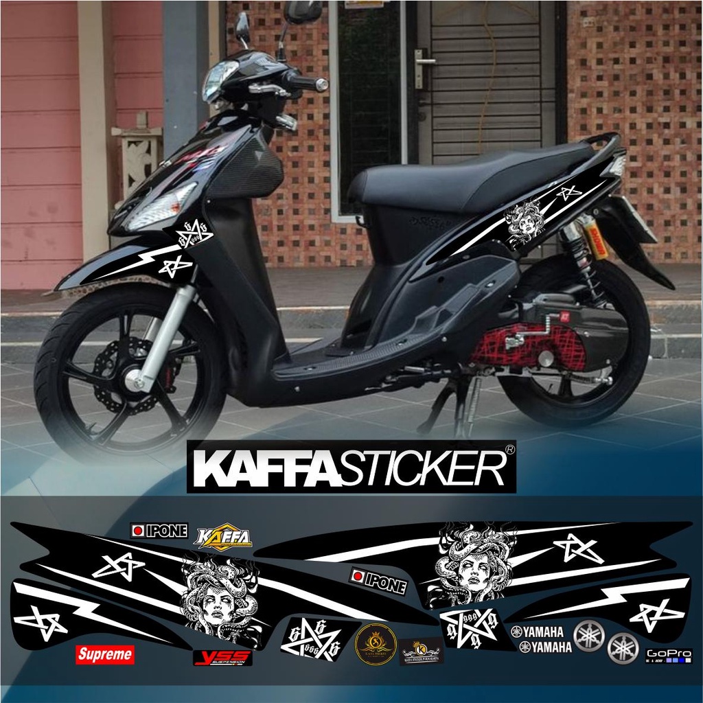 VARIASI STIKER BUAT MOTOR / Striping Mio Smile Mio old  Variasi Sticker Stiker Skotlet Lis List Body