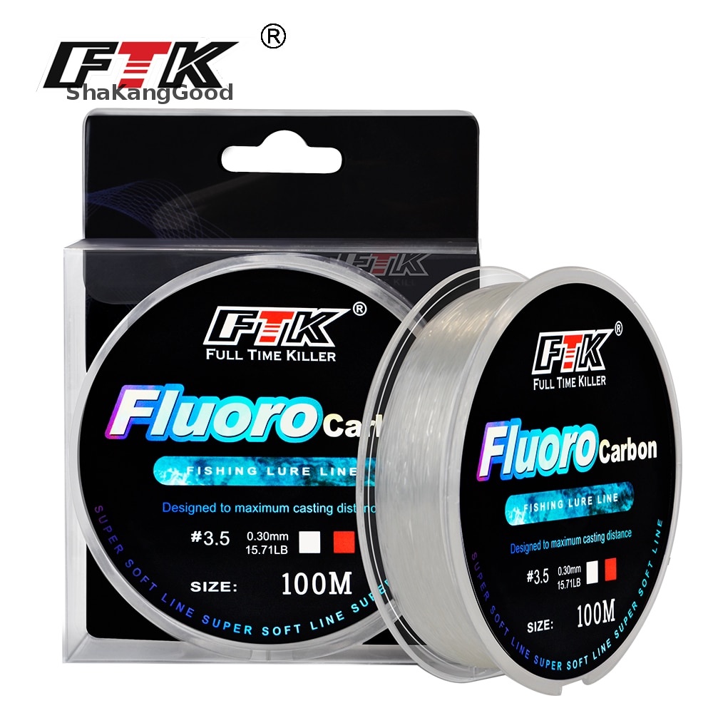 Skid 100M Fluorocarbon Coag Pancing 4.136LB-34.32LB Serat Karbon Monofilamen SKK