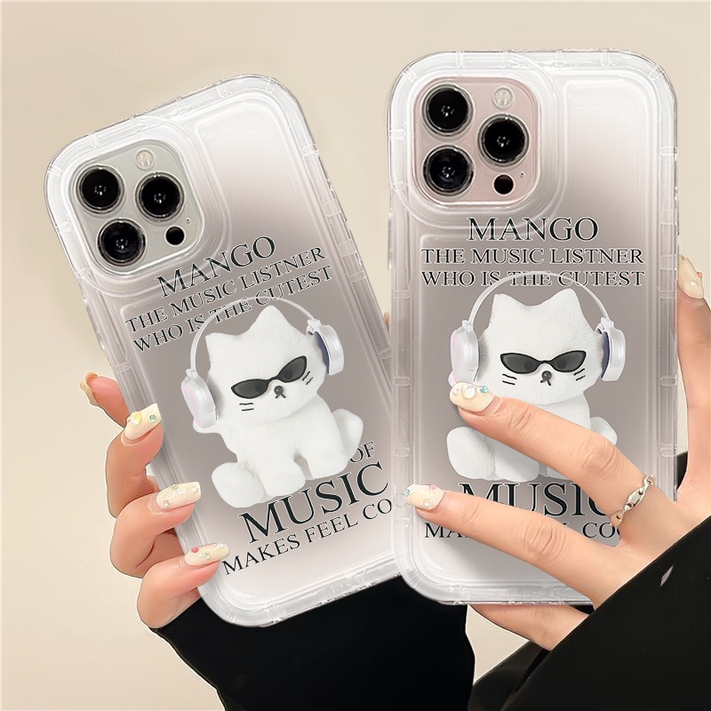 IPHONE Casing Ponsel Lembut Kucing Lucu Kompatibel Untuk Iphone14 13 11 12 Pro XS Max X Xr7 +8 Plus Casing TPU Silikon Shockproof Cover