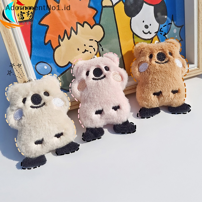 [AdornmentNo1] Kartun Lucu Boneka Mewah Koala Gantungan Kunci Hiasan Gantung Aksesoris Pakaian Trendy Dekorasi Tas Mobil Keychain Pendant [ID]