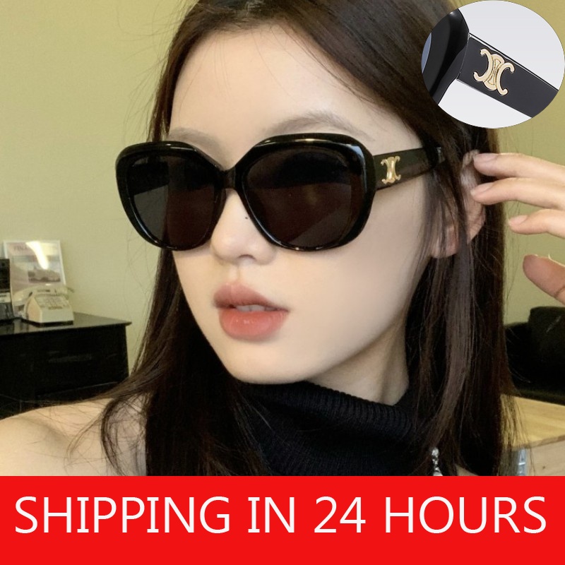 [COD] Korean Fashion Retro Kacamata Wanita Vintage Bingkai Bulat Murah Hitam Eyeglasses UV400