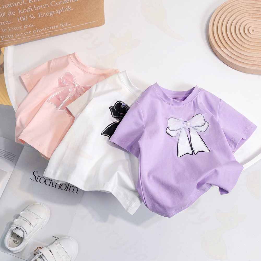 Ivorybaby Pakaian baju kaos bayi anak pendek import T-shirt bayi perempuan Pakaian baju anak