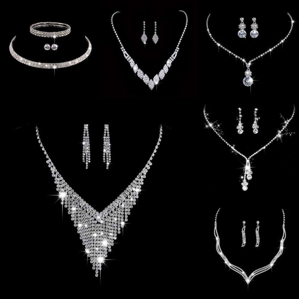 Needway  Set Perhiasan Pernikahan Pengantin Halus Romantis Rumbai Panjang Hadiah Anniversary Alloy Gaya Korea Drop Earrings Menjuntai Earrings