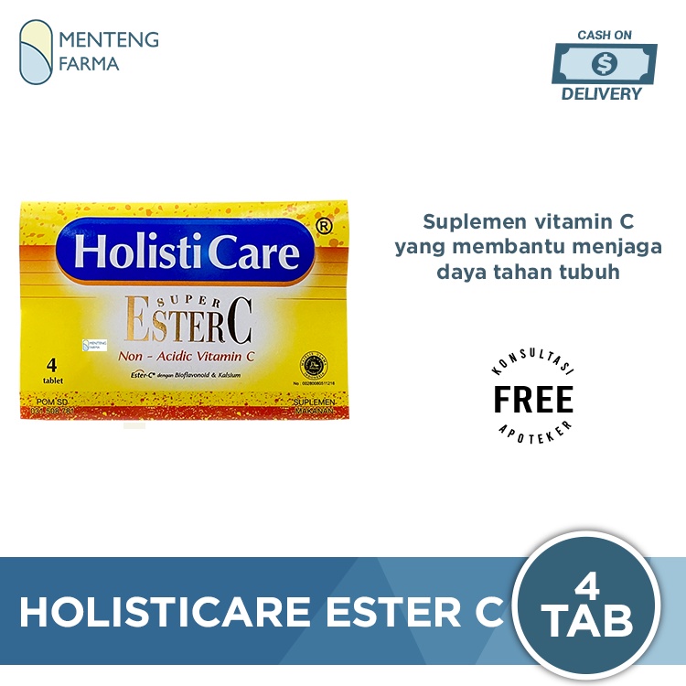 Holisticare Ester C 4 Tablet - Suplemen Vitamin C &amp; Daya Tahan