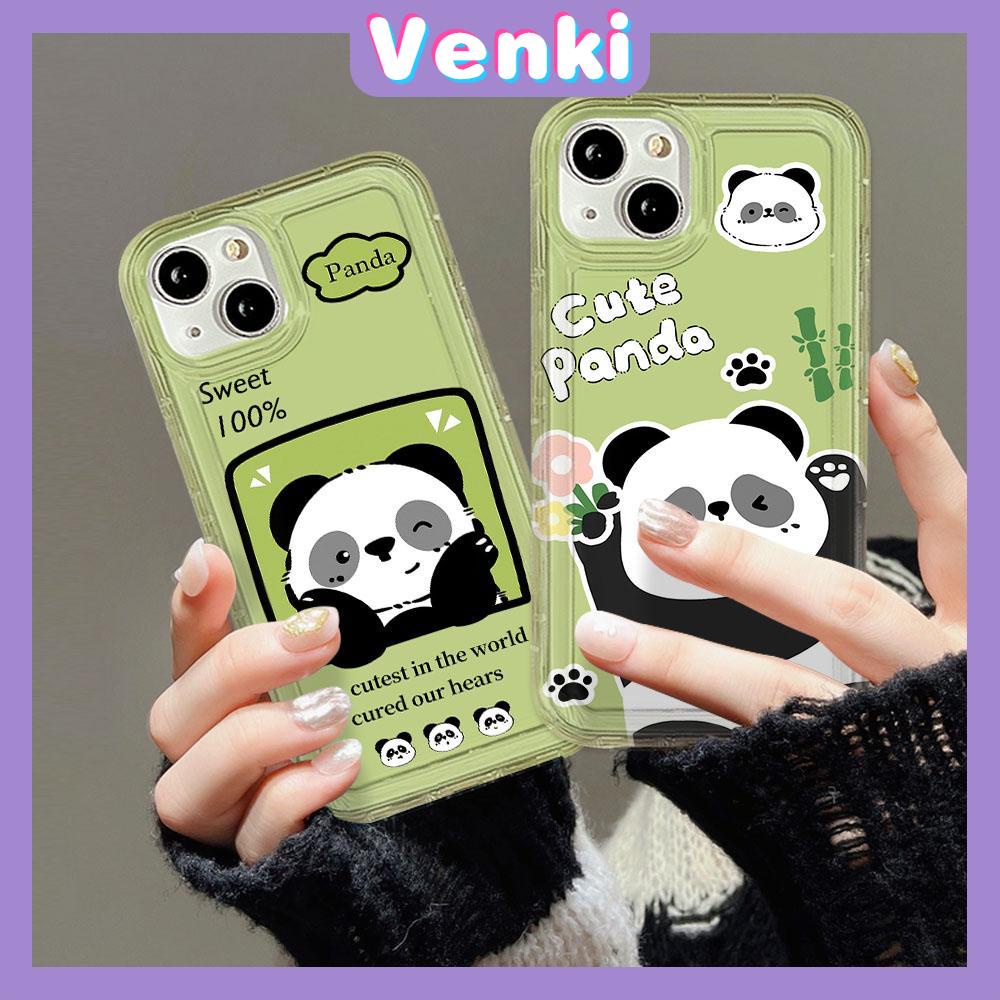 VENKI - For iPhone 11 Case Clear Phone Case TPU Soft Case Airbag Shockproof Protection Camera Cute Flower Photo Panda Compatible with iPhone 14 13 Pro Max iPhone 12 Pro Max XR XS 7