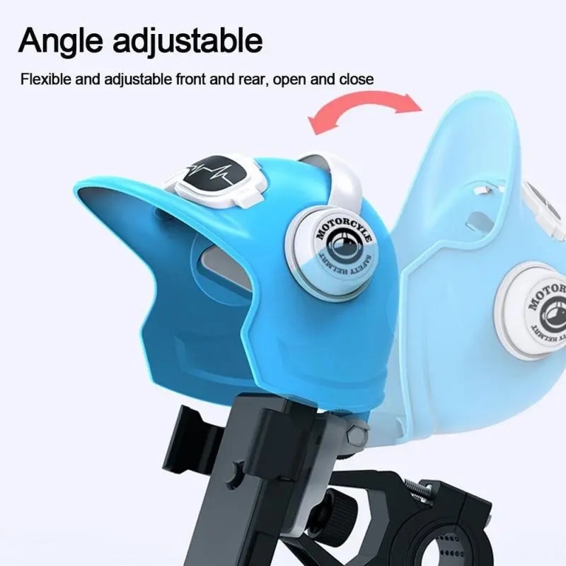 Helm Dipasang Motor Portabel Bentuk Dudukan Ponsel/Penahan GPS Sepeda Anti Air Hujan Anti Matahari/Berkendara Navigasi Tetap Braket Anti slip