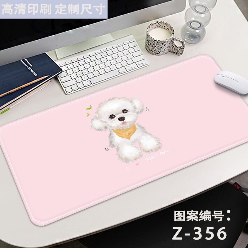 Alas Mouse Lucu Ekstra Besar Menebal Mengunci Tepi Gadis Pink Kreatif Alas Meja Komputer Laptop Kantor Non slip Pad