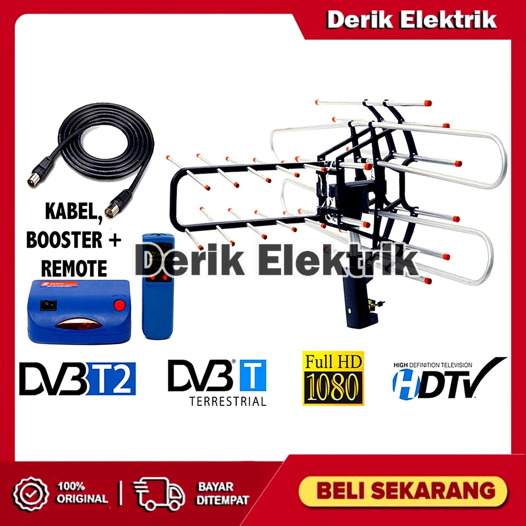 SANEX ANTENA TV DIGITAL + BOOSTER WA 950 TG / WA-850TG (FREE KABEL) GARANSI RESMI