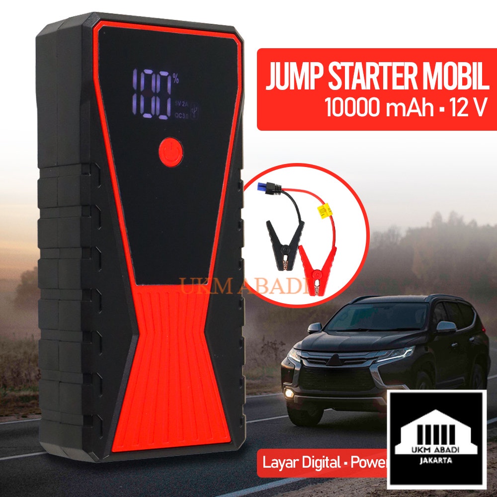 Powerbank Jumper Starter Mobil Dengan Senter USB 12V 10000mAh JX57Pro