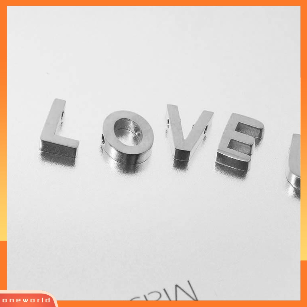 [ONE] Kalung Wanita Bentuk Huruf Unisex Liontin Pria Bahan Alloy Halus Untuk Hadiah