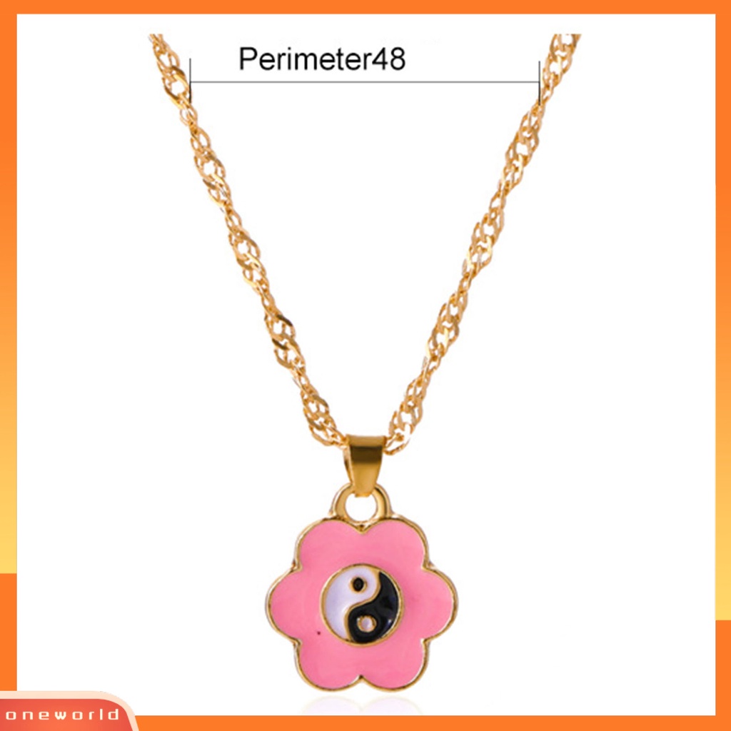 [ONE] Wanita Kalung Bunga Matahari Yin Yang Lady Adjustable Sakit Liontin Kalung Perhiasan Hadiah