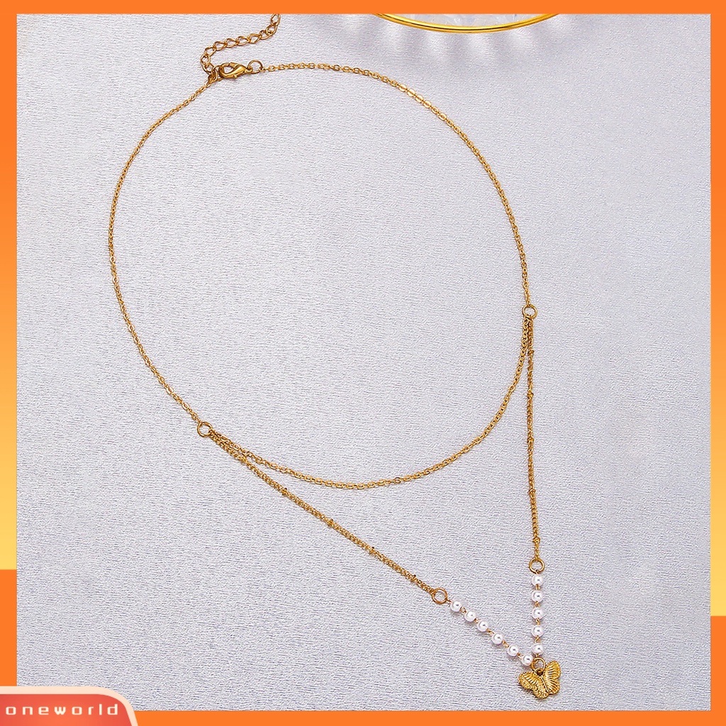 [ONE] Women Necklace Kalung Liontin Kupu-Kupu Hias Geometris Multi Gaya Untuk Pesta