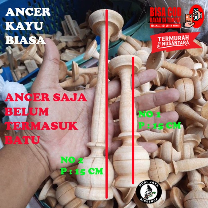 TANGKRINGAN BUBUT BRANJANGAN ANCER KAYU POLOS UNTUK DUDUKAN BATU APUNG BURUNG BRANJANGAN