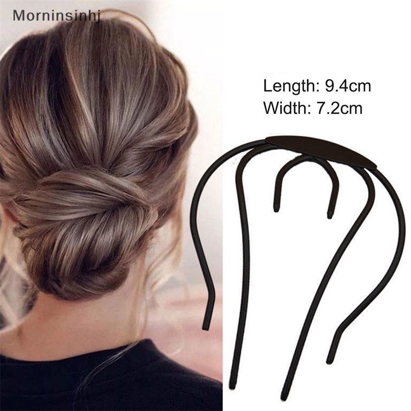 Mornin Sisir Sisipan Rambut Wanita Messy Bun Hair Pin Garpu Rambut Bentuk Gelombang Bahan Metal Untuk Pesta id