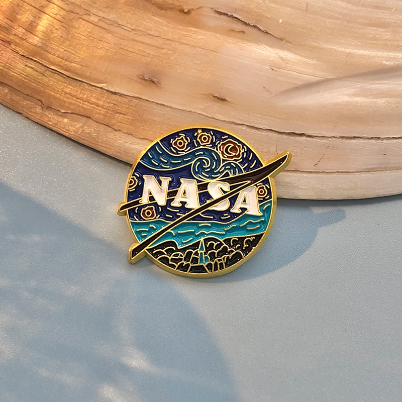 Kreatif Luar Angkasa Nasa Enamel Pin Pecinta Ruang Bros Kerah Lencana Kartun Perhiasan Hadiah Untuk Teman Anak-Anak