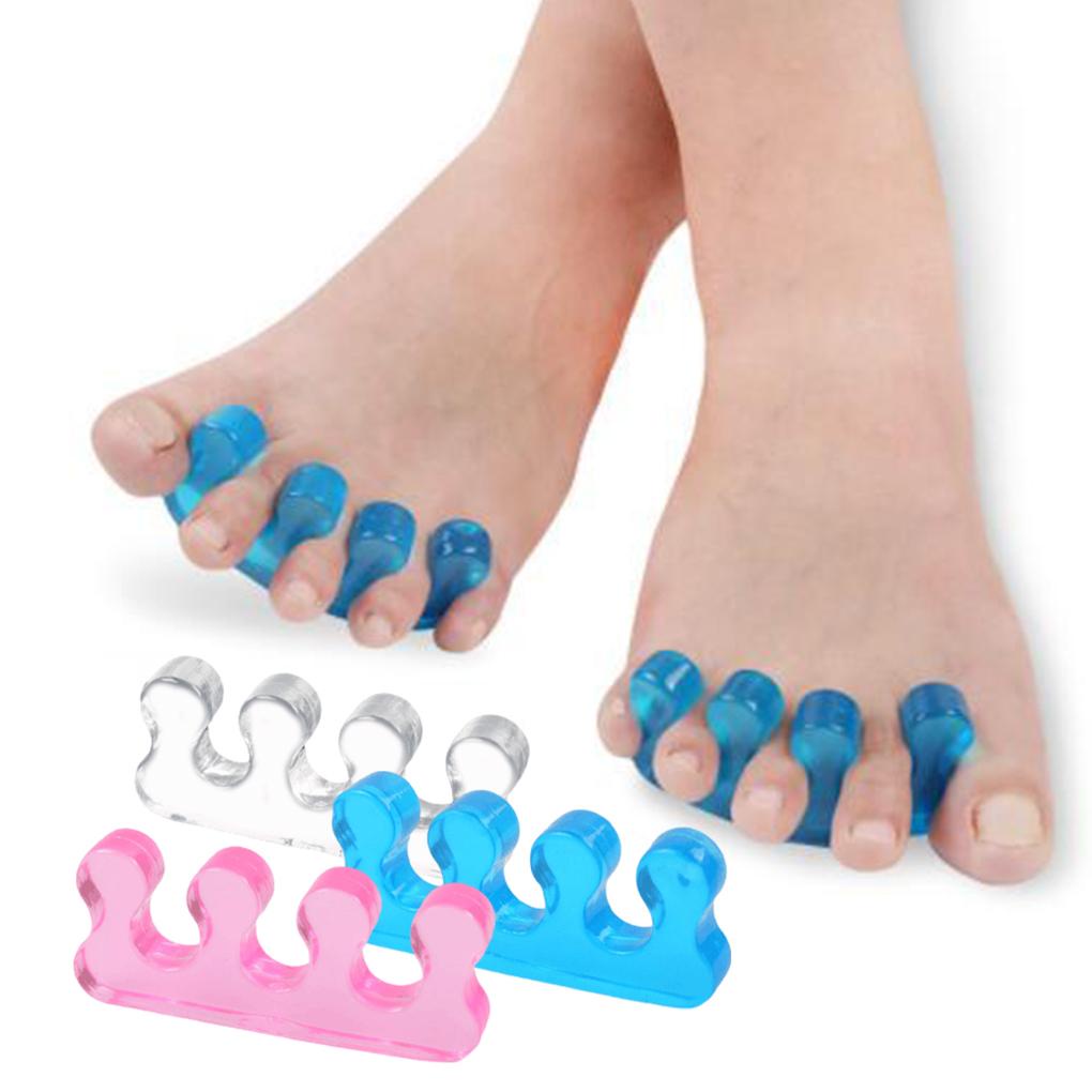 2pasang Pemisah Jari Kaki Foot Spacer Pedicure Perlengkapan Warna-Warni Ukuran Kompak Tanpa Burrs Operasi Sederhana Posture Corrector