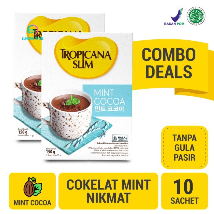 

Twin Pack: Tropicana Slim Mint Cocoa (10 Sch) - Minuman Bebas Gula