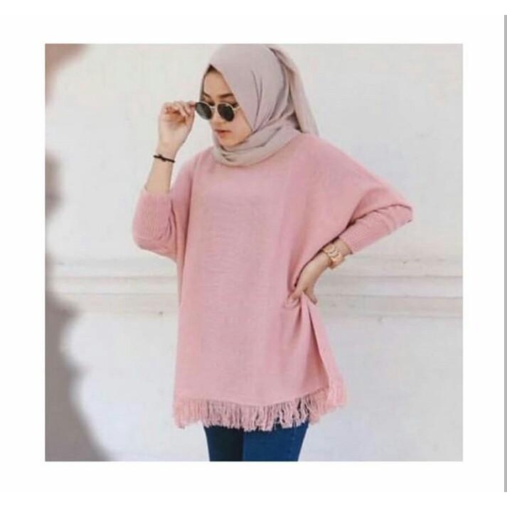 ATASAN WANITA/BAJU WANITA/ATASAN RAJUT WANITA/rajut raida / Baju rajut wanita korean style kekinian
