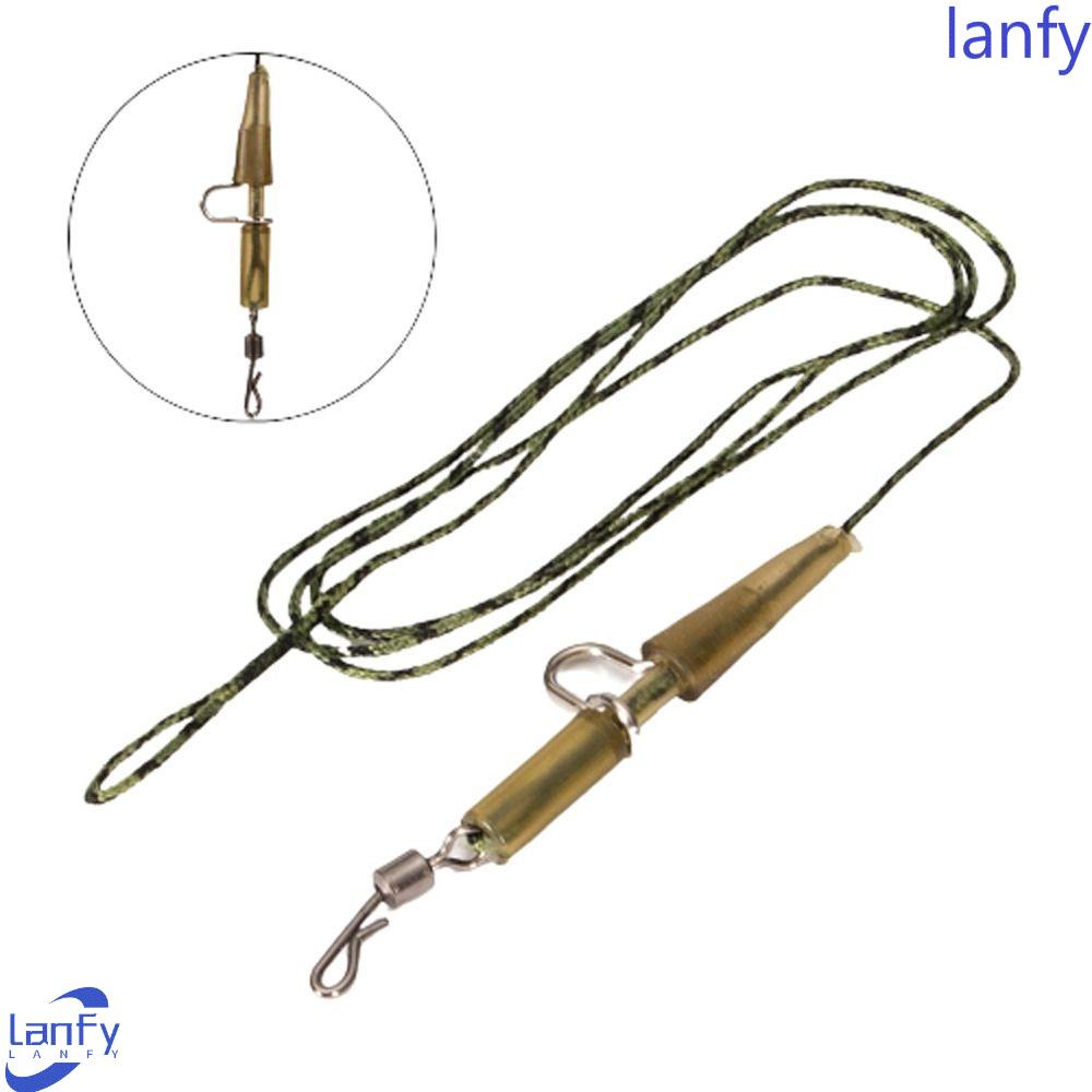 Lanfy Carp Core Line Set Abrasion Tinggi Camo Coklat Leadcore Leader Fishing Line Carp Hook Lead Clips Peralatan Pancing Kawat Set Carp Leader Line