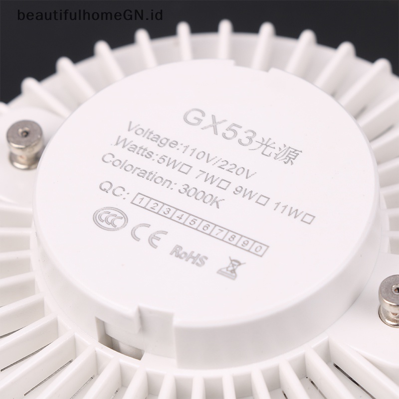 {Cantik} Gx53 Lampu Bohlam Led Bawah Lampu Lemari 5W 7W 9W Lampu Lemari AC 90-265V Lampu Sorot Led Dingin Warm White Puck Light~