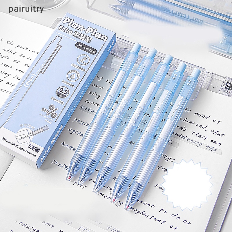 Prt 1set Simple Press Neutral Brush Pulpen Tanya 0.5 Ujian Khusus Bernilai Tinggi Ins Cepat Kering Halus Siswa Alat Tulis Perlengkapan Sekolah PRT
