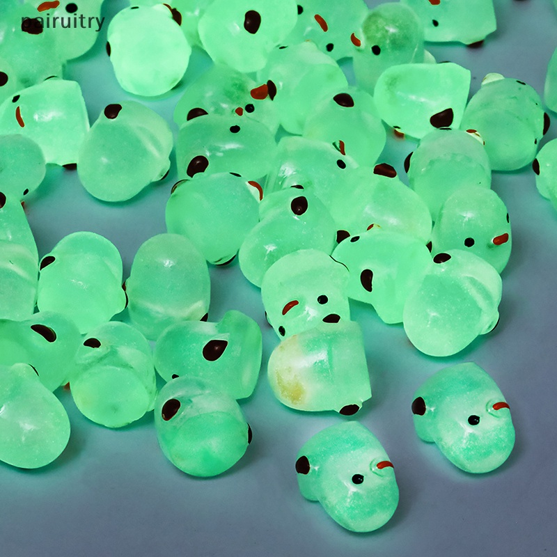 Prt 10 Pcs Mini Neon Chick Ornamen Miniatur Angka Cewek Kecil Resin Kerajinan Tangan Lanskap Mikro Dekorasi Rumah Boneka PRT