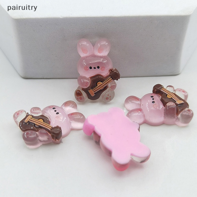 Prt 10PCS Luminous Rabbit Resin Decor DIY Miniatur Ornamen Hadiah Membuat Perhiasan PRT