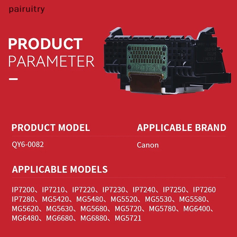 Prt Printhead Kepala Printer Untuk Canon Qy60082Mg5480 IP7280 MG6480MG5580 5680prt