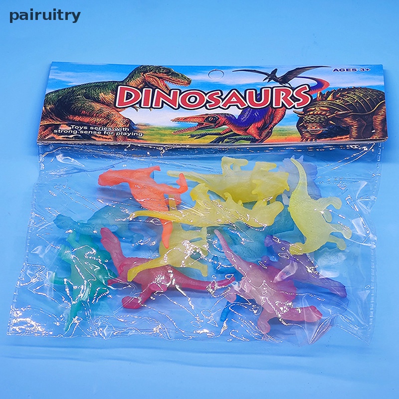 Prt 12 /16 /17Pcs Mainan Luminous Dinosaurus Glow In The Dark Untuk Anak-Anak Hewan Mini Model PRT