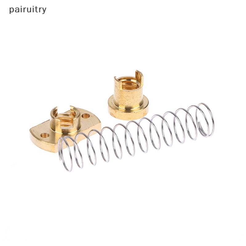 Prt 1Pc T8 Anti Backlash Spring Loaded Nut Mur Gap Eliminasi Kuningan Untuk Printer PRT