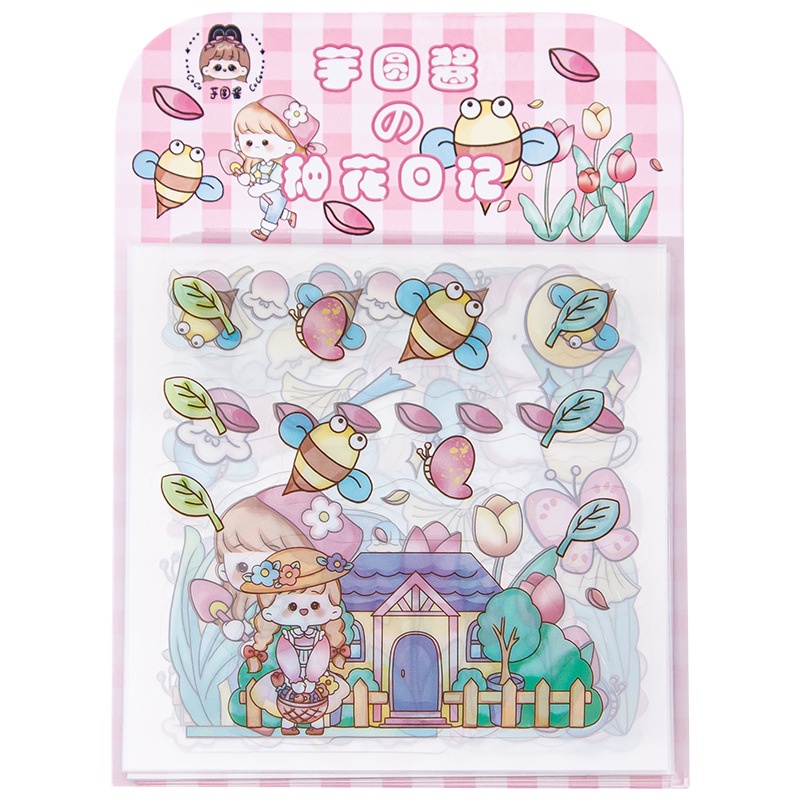 20pcs/bag PET Tahan Air Tangan Tenda Stiker Gaya Lucu Isolasi Cangkir Ponsel Laptop Case Stiker Hias