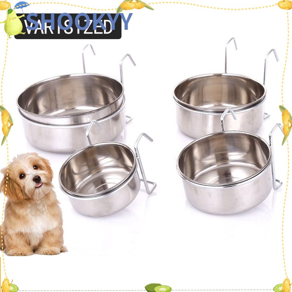 Chookyy Stationary Dog Bowl Hot sale Stainless Steel Puppy Cat Gantung Feeder Dish