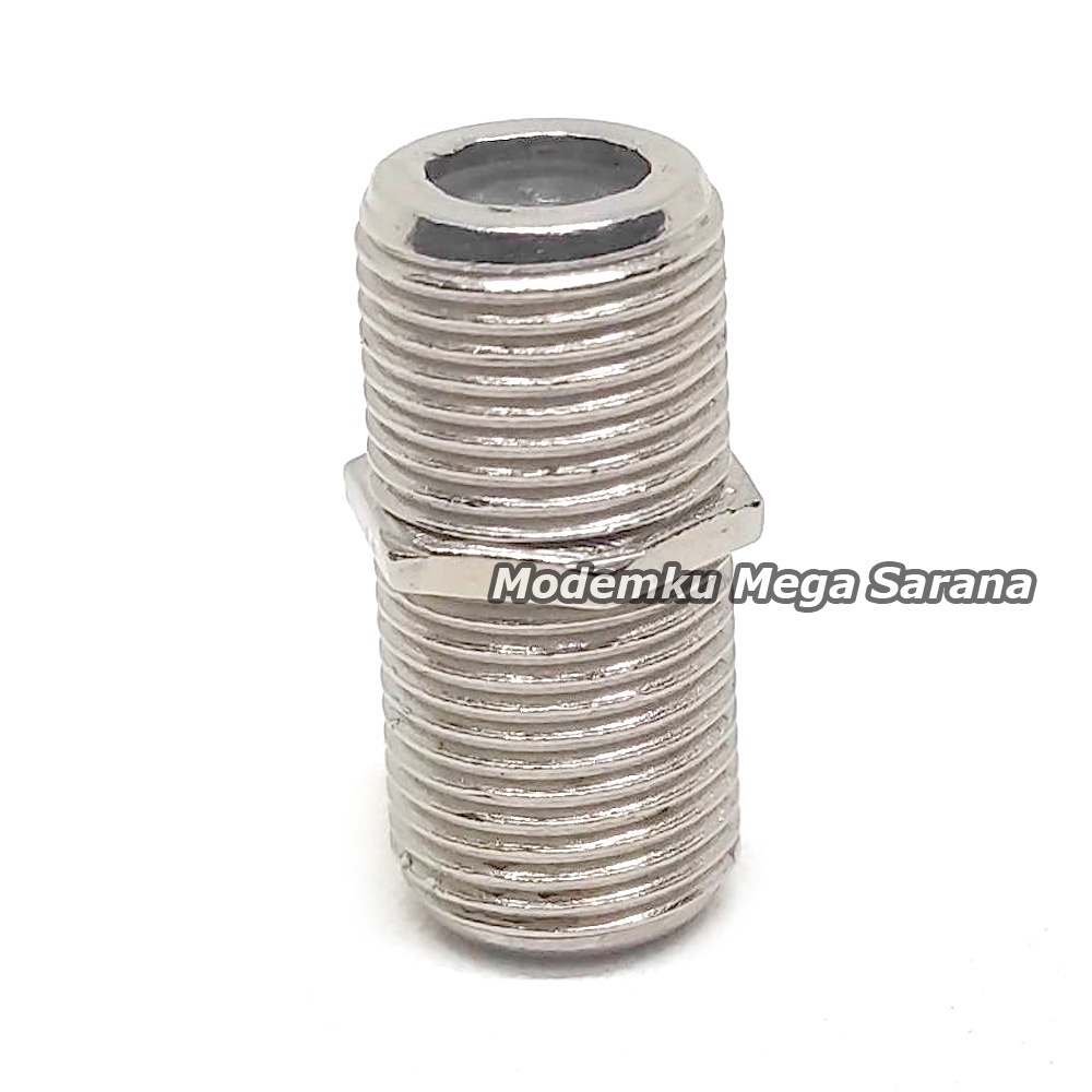Konektor I Sambungan Jack F Drat Kabel Antena TV Parabola Female ke Female F Connector Adapter