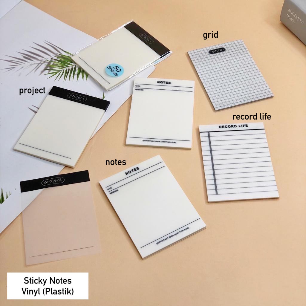 notes sticky notes vinyl Transparant plastik stick it post it memo sticker stiker