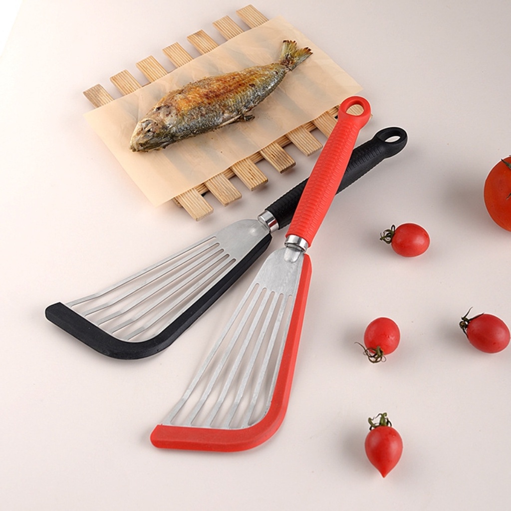 Spatula Bahan Silikon dan Stainless Steel Spatula Pembalik Makanan