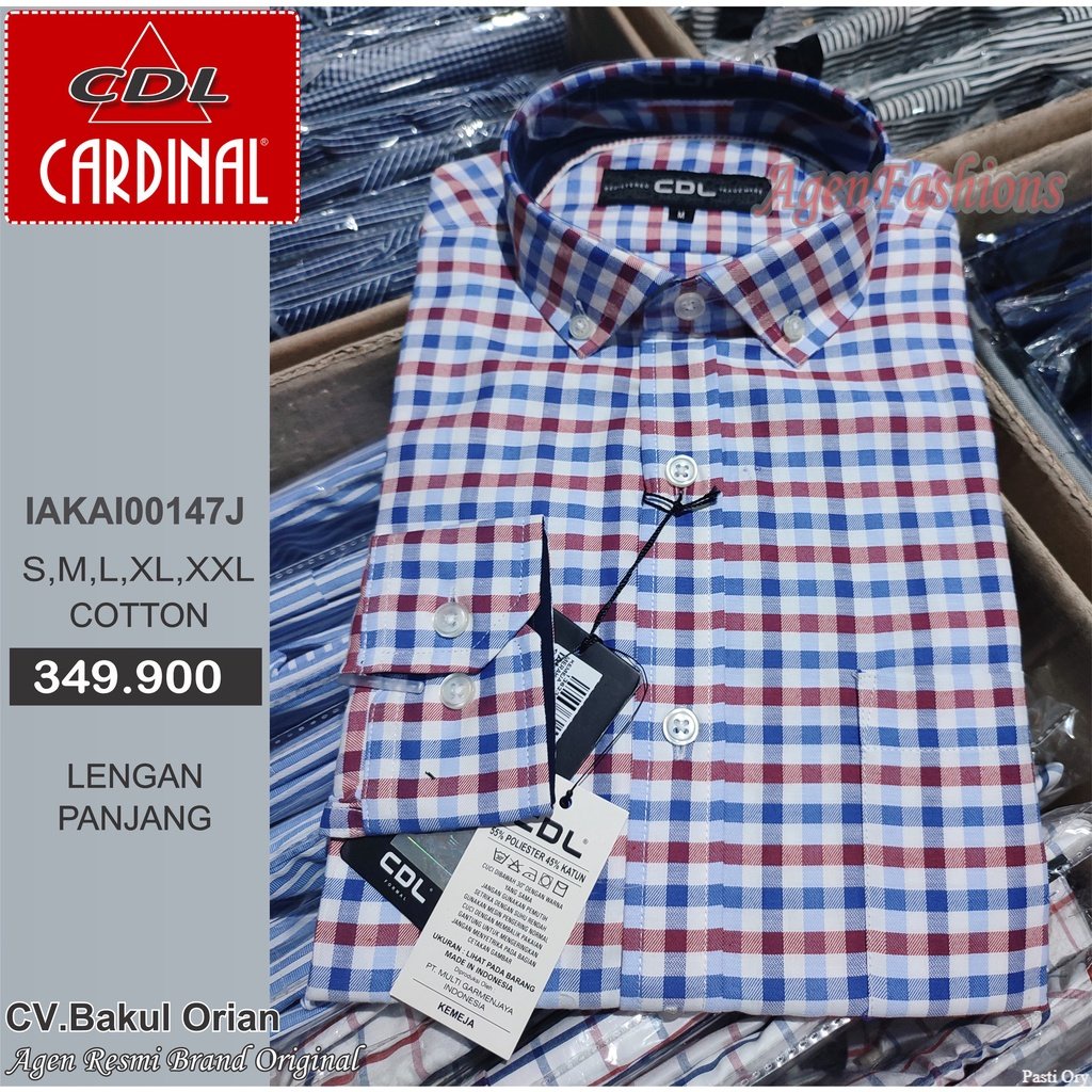 Baju Pria Kemeja CDL Cardinal Original - IAKAI00147J Pasti Ori