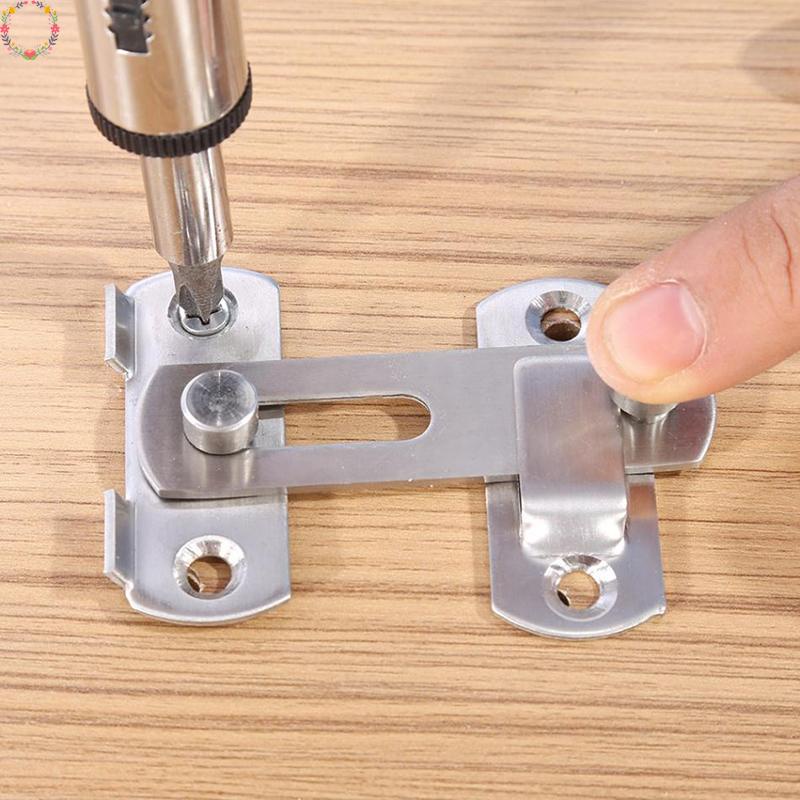 Pengait Stainless Steel Grendel Dan Staples Anti Maling Door Shed Lock Padlock Safety