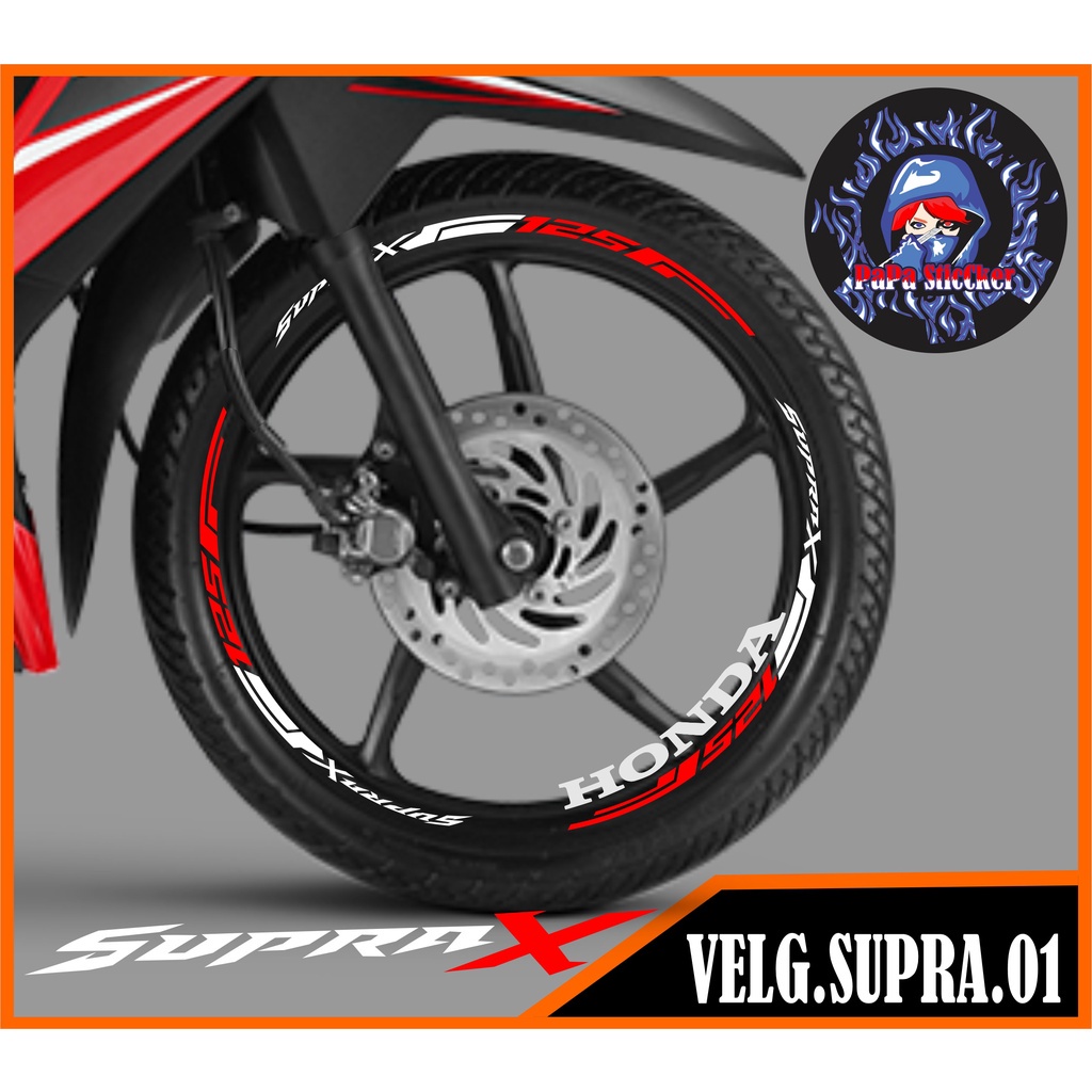 STIKER VELG SUPRA CUTTING STICKER VELG SUPRA CUTTING VARIASI HONDA SUPRA LIS BAN/VELG 01